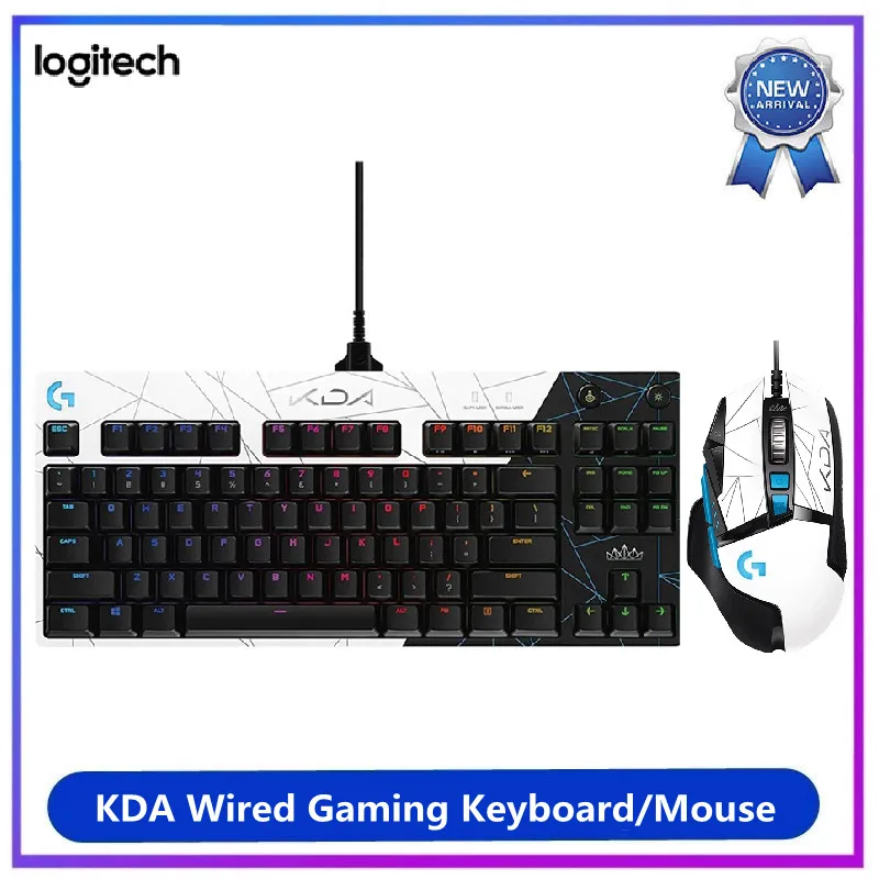Logitech G Pro X KDA Wired Gaming Mechanical Keyboard RGB Backlit G502 Hero  KDA Wired Gaming Mouse 25K 100% Original