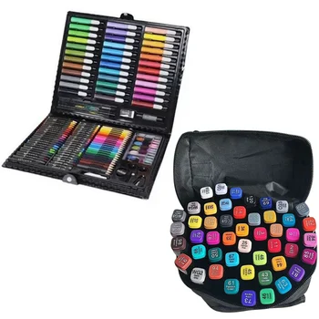 

150Pcs Children Drawing Painting Set Water Color Pen Crayon Oil Pastel Paint Brush Drawing Tool School stationery set