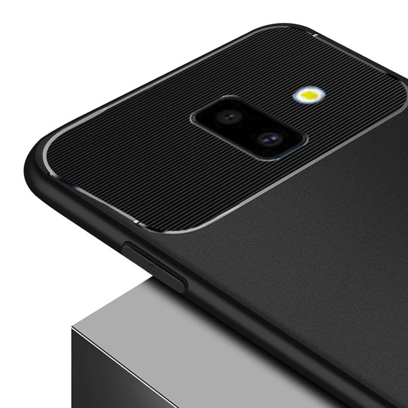 Чехол, чехол, чехол для samsung galaxy J6 плюс j6plus мягкие Роскошные Силиконовые простой, матовый силиконовая защитная задняя панель для телефона Etui