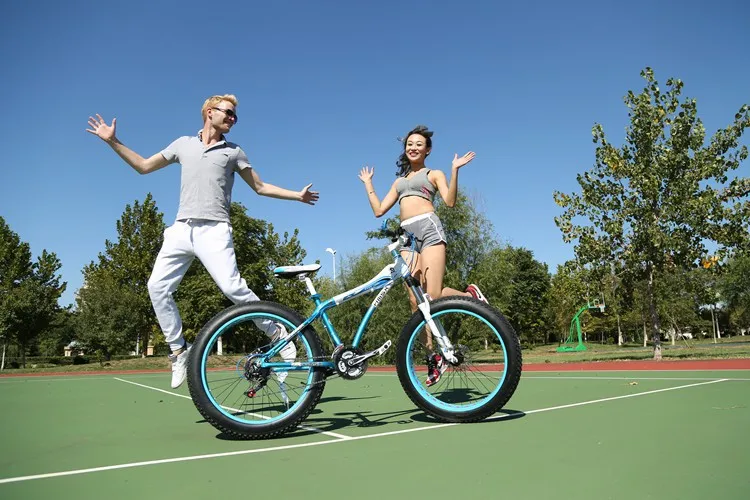 7-Speed Snowmobile Aluminum Alloy Shock Absorber 4.0 Widened Large Tire Mountain Bike Disc Brake Beac Bike bikesmountain