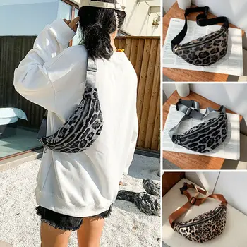 

Women PU Waist Bag Belt Bag Travel Sport Hip Bum Bag Small Purse Fashion Casual Leopard Print Waterproof Girl Shoulder Crossbody