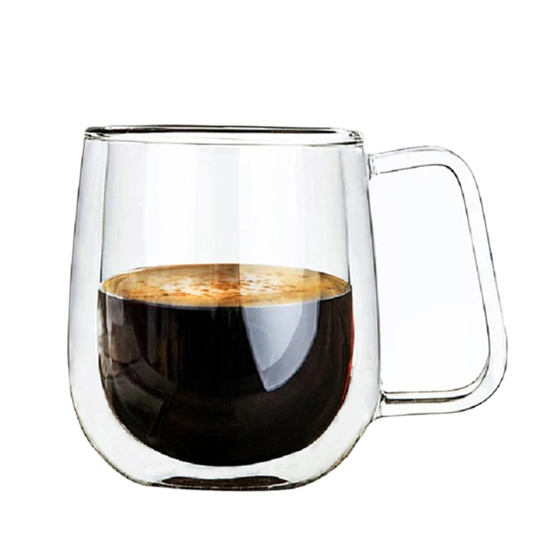 

Coffee Cups Set Tea Mugs Handmade Creative Beer Drink a Mug of Office Mug Transparent Drinkware Double Glass Cups