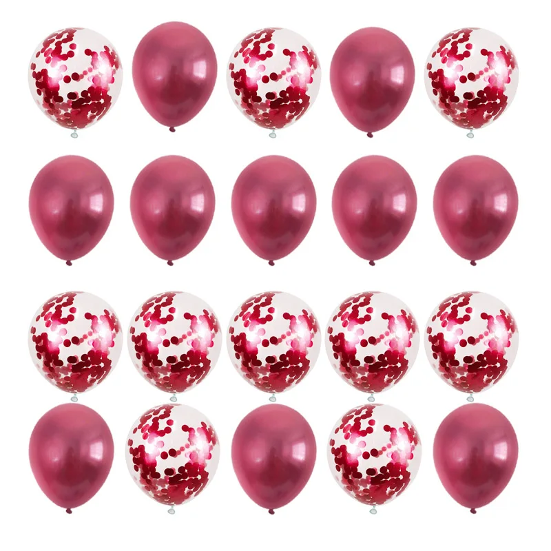 20pcs style K 20 штук, хромированные металлические латексные воздушные гелиевые шары, конфетти, шары для свадьбы, дня рождения, вечеринки, украшения, Globos Baby Shower Balon - Цвет: 20pcs style K