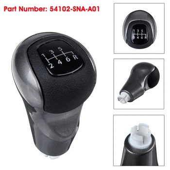 

6 Speed Car Gear Shift Knob Shifter Lever Stick Hand Ball 54102-SNA-A01 For Honda/Civic DX EX LX 2006 2007 2008 2009 2010 2011
