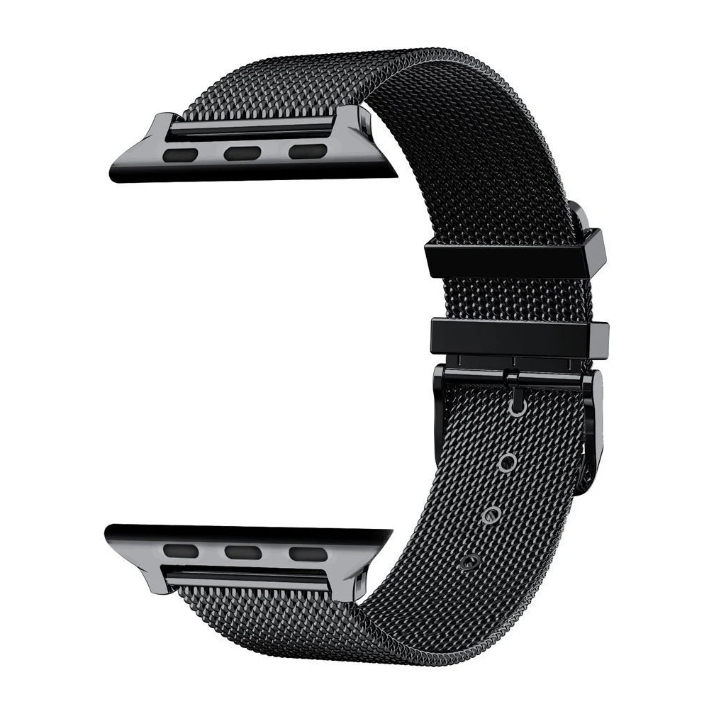 Миланская петля для пуговицы ремешок apple watch 4/3 42 мм 44 iwatch 40 38 спортивного