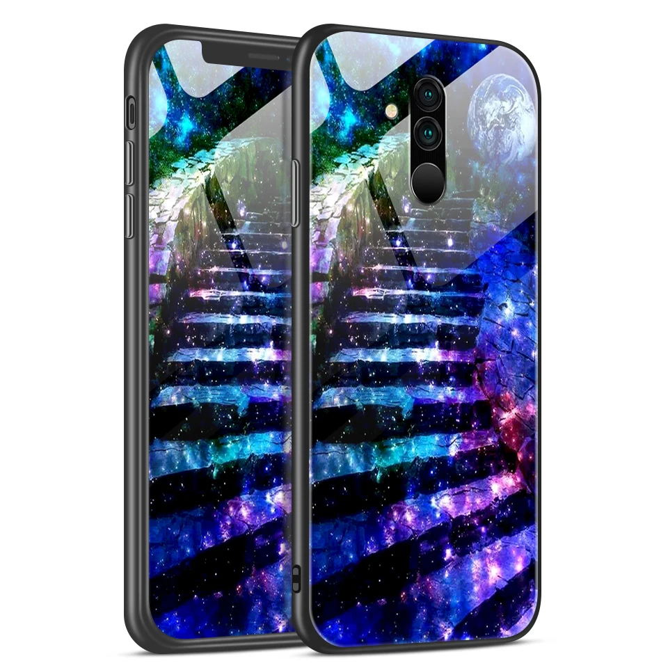 W351 Для huawei mate 20/20 Lite/20 Pro закаленное стекло покрытие края из ТПУ чехол для телефона huawei Honor Magic2 полная защита жесткий корпус - Цвет: W351