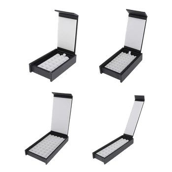 

Black Gem Genstones Display Box Show Case Jewelry Rings Display Case 10 Row