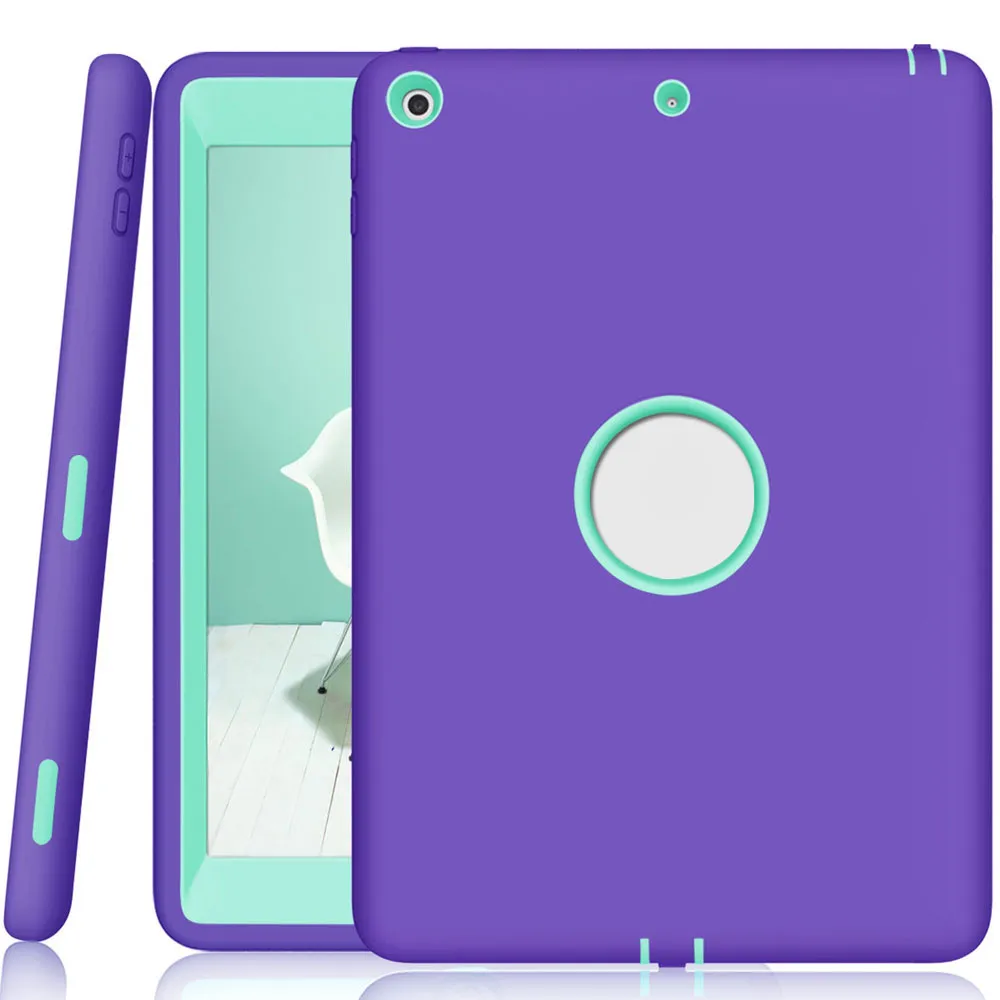 Tablet Case Cover For iPad 9.7 2017/2018 Shockproof Hard Rubber Hybrid Guard Cases Covering Pad Phones Cases-L823 | Компьютеры и офис