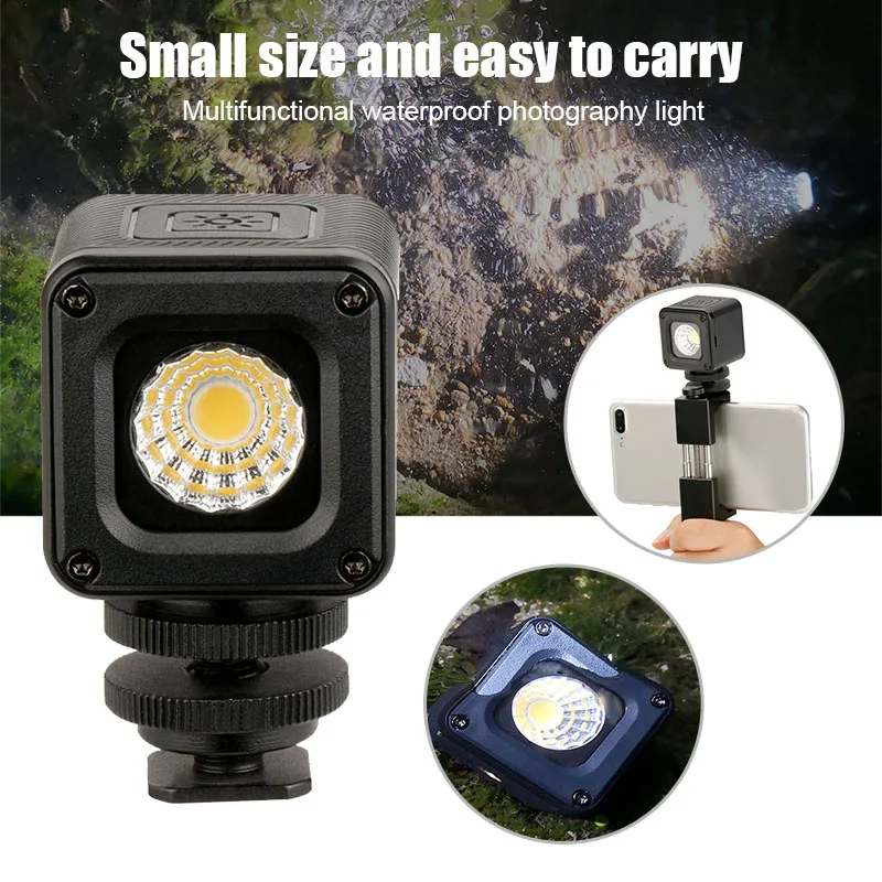 

Mini LED Camera Light Multi-functional Waterproof Recording Fill Light for Sports Camera Phone OD889