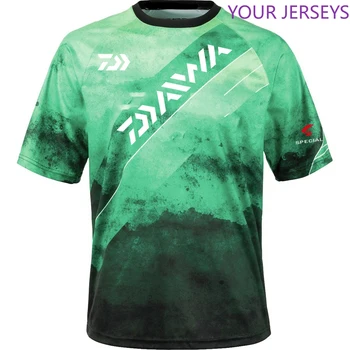 

DAIWA Fishing Tee Summer Outdoor Breathable Quick Dry Fishing Tshirt Men Sports Golf Cycling Running Coolmax Fishing Clothes