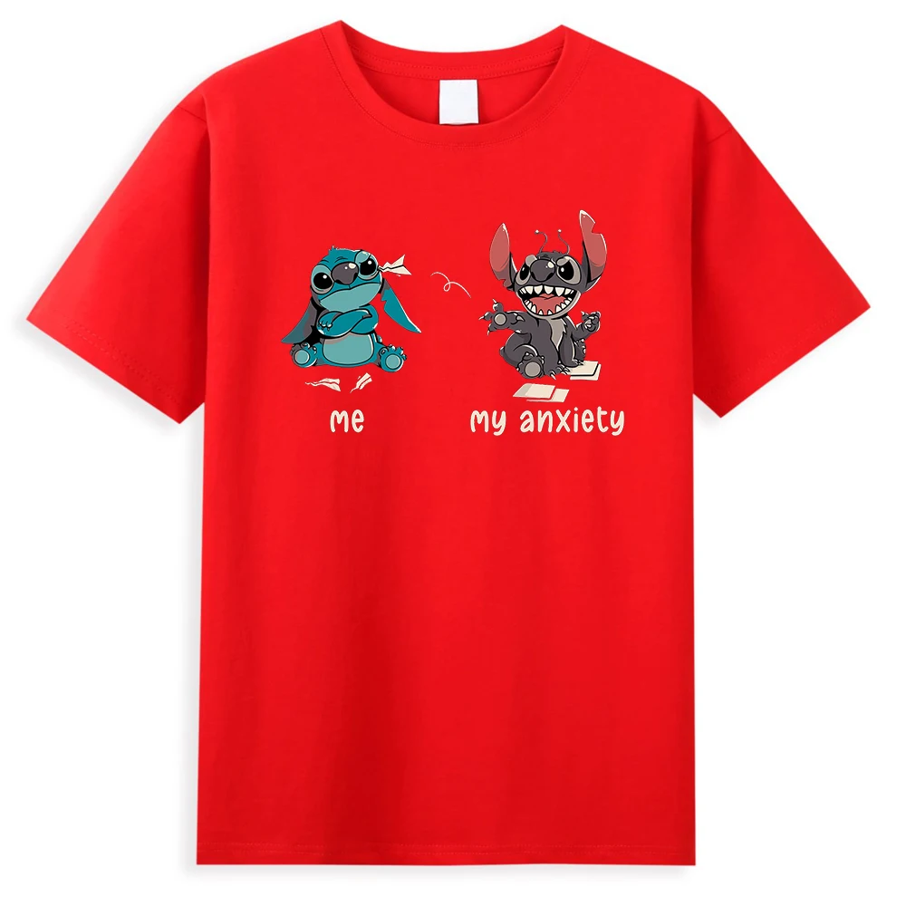 Мужская футболка с рисунком My anxistitch летняя модная принтом Love You Ohana Повседневная