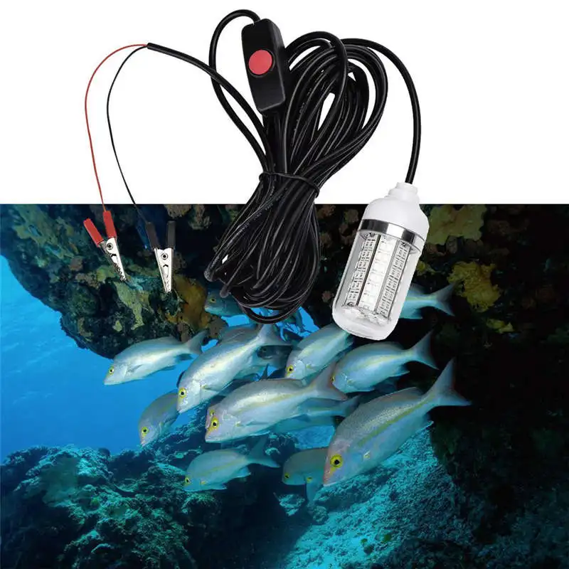 12 В 15 Вт рыболовный свет 108 шт. 2835 светодиодные подводные лампы для рыбалки приманки рыболокаторы лампа притягивает щавны кальмар Крил(белый+ синий li