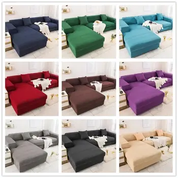 

Claroom Solid Sofa Covers For Living Room Combination Sofa Dust Cover Soft Stretch Couch Cover Home Corner Sofa Cover SF58#