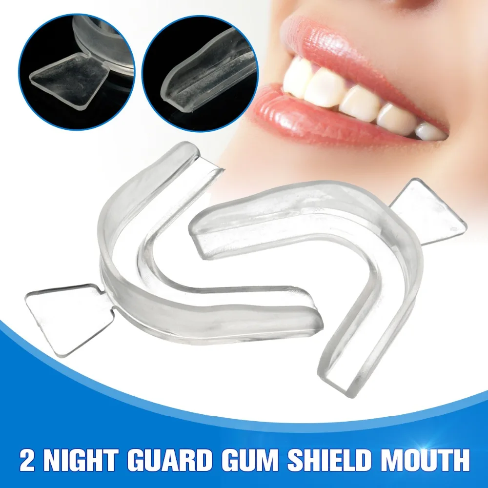 

2pcs Silicone Dental Mouth Guard Teeth Dental Orthosis Brace Bleaching Tooth Whitener Mouth Guard Care Oral Hygiene Anti Snoring