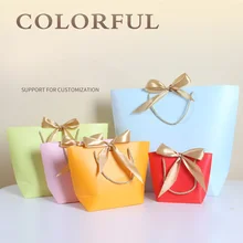 10 шт. набор высокого класса сумки, подарочные пакеты, на заказ, мешки для хранения одежды, макияж, хозяйственные сумки, крафт-бумага сумки, сумки-тоут, подарочные бумажные пакеты, бумажные пакеты