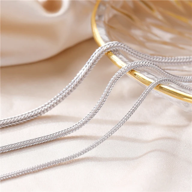 Miqiao 925 Sterling Silver O Chain Long 40 45 50 55 60 65 70 80cm