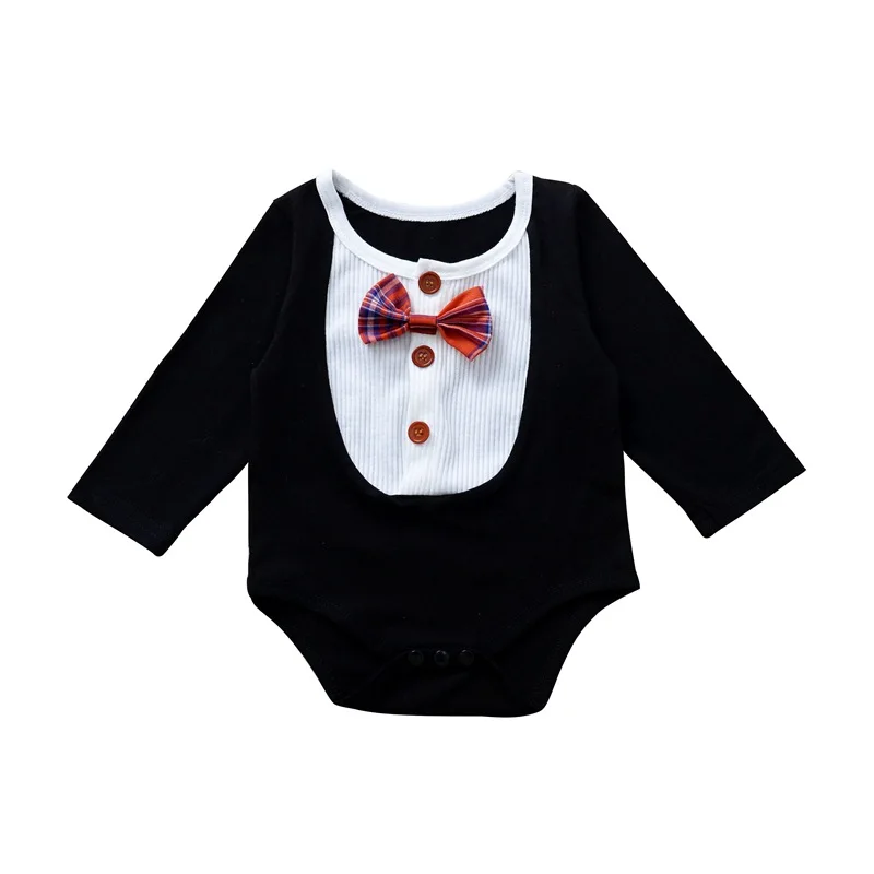 

Newborn Kid Baby Boys Girls Bowknot Romper Jumpsuit Clothes Outfits