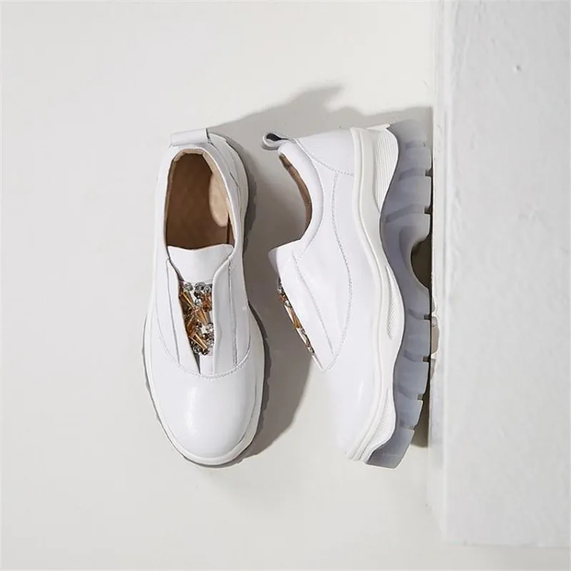 Новые туфли на плоской подошве со стразами; Zapatos De Mujer; повседневная женская обувь на прозрачной подошве; Модные женские Сникеры на платформе