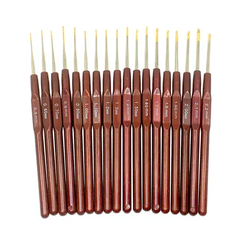 

1Pcs 17 Sizes 0.6-2.2mm Crochet Hooks Aluminum Small Lace Yarn Weave Knitting Needles Hook For Dolls Tools Hooks For Knitting
