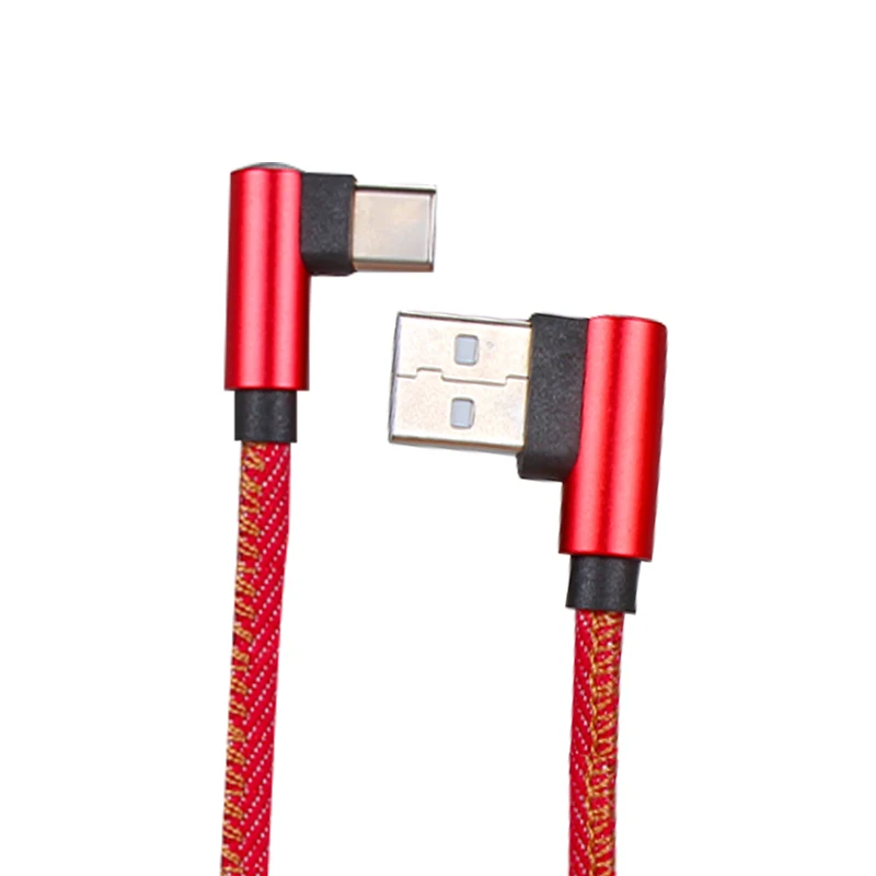 VLAMPO 1 м 2 м 90 градусов зарядный кабель зарядное устройство Micro usb type-C Быстрая зарядка для samsung Galaxy HUAWEI XIAOMI type-c кабель для передачи данных
