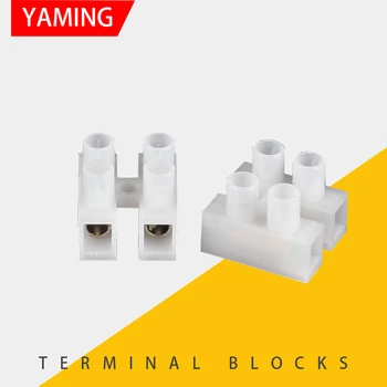

10pcs/bag 2P Wire Connector 10A DIN rail 4 Terminal blocks 4 screw connect holes universal quick connector 1-4 square