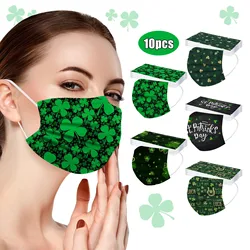 10pcs Adult's St. Patrick Masks Love Happy Valentine's Day Disposable Face Mask 3ply EarLoop Bandage Cosplay Mask Freeshipping