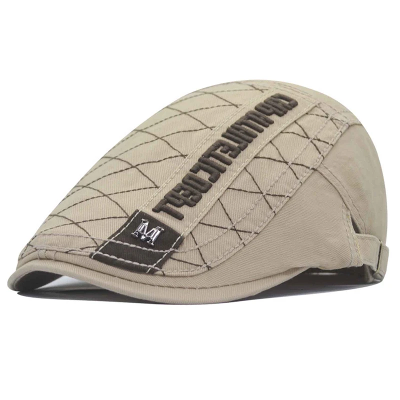 Casquette Plate Homme Style Gatsby - Tour De Tête Réglable 56-60 Cm - Coton/polyester - Vintage