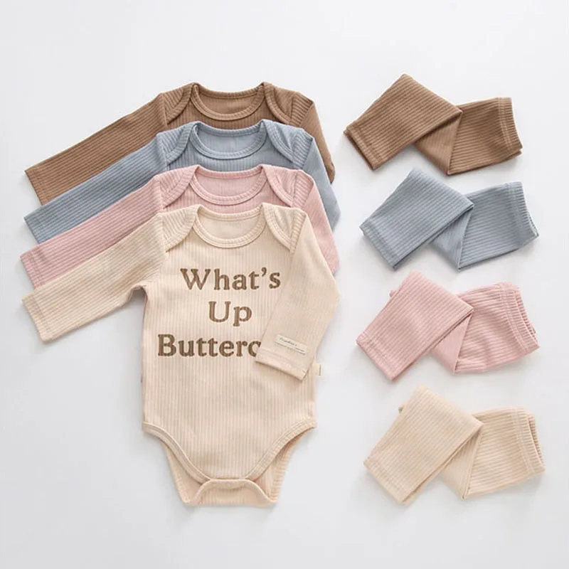 

Комбинезон + штаны для новорожденных 2 предмета, одежда для маленьких мальчиков и девочек, комплект одежды с полосками и принтом в виде ямы, наряды, одежда