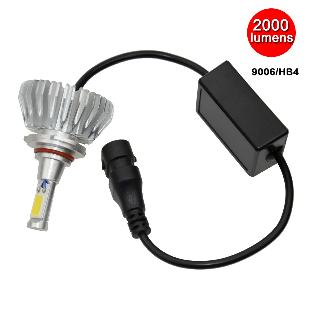 Автомобильный светодиодный головной светильник OkeyTech V2, 9006/HB4, автомобильный светильник дальнего и ближнего света, 6000 K, 12 V, источник света, COB чип, противотуманный светильник, головной светильник s