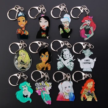חמוד ילדה Keychain קסם נשים תיק תליון מפתח שרשרת רכב תליון כסף ארנק Keyring ילדים מתנת צעצוע