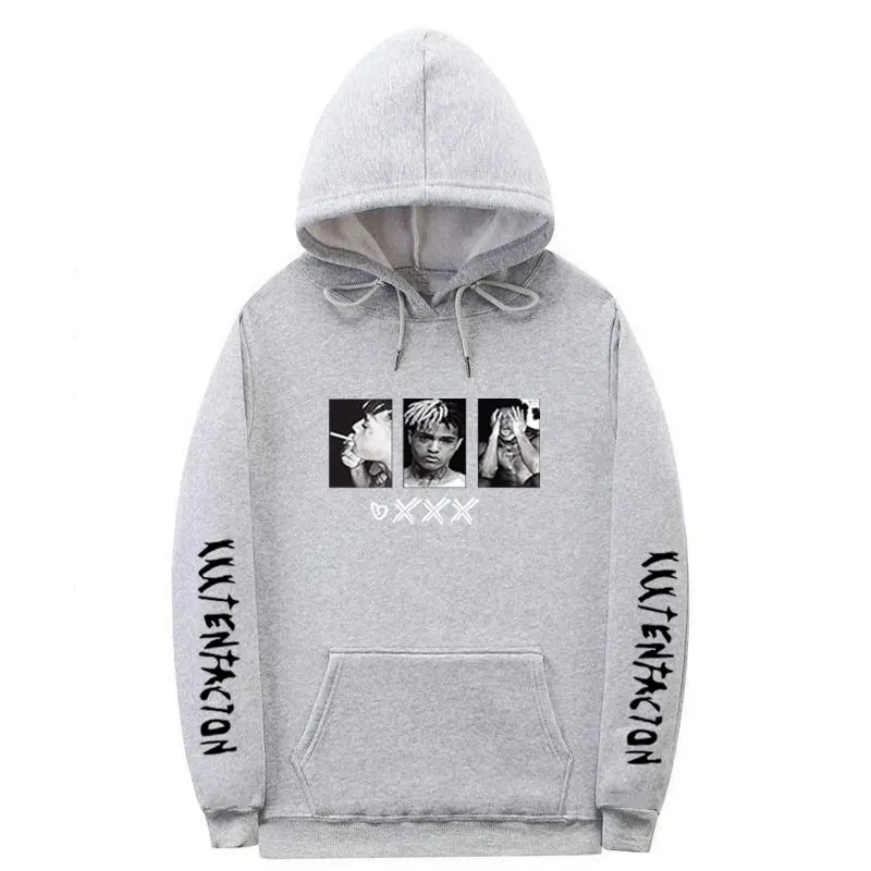 Rapper XXXTentacion флисовая толстовка с капюшоном, осенний и зимний Повседневный пуловер для мужчин и женщин, уличная толстовка, S-3XL