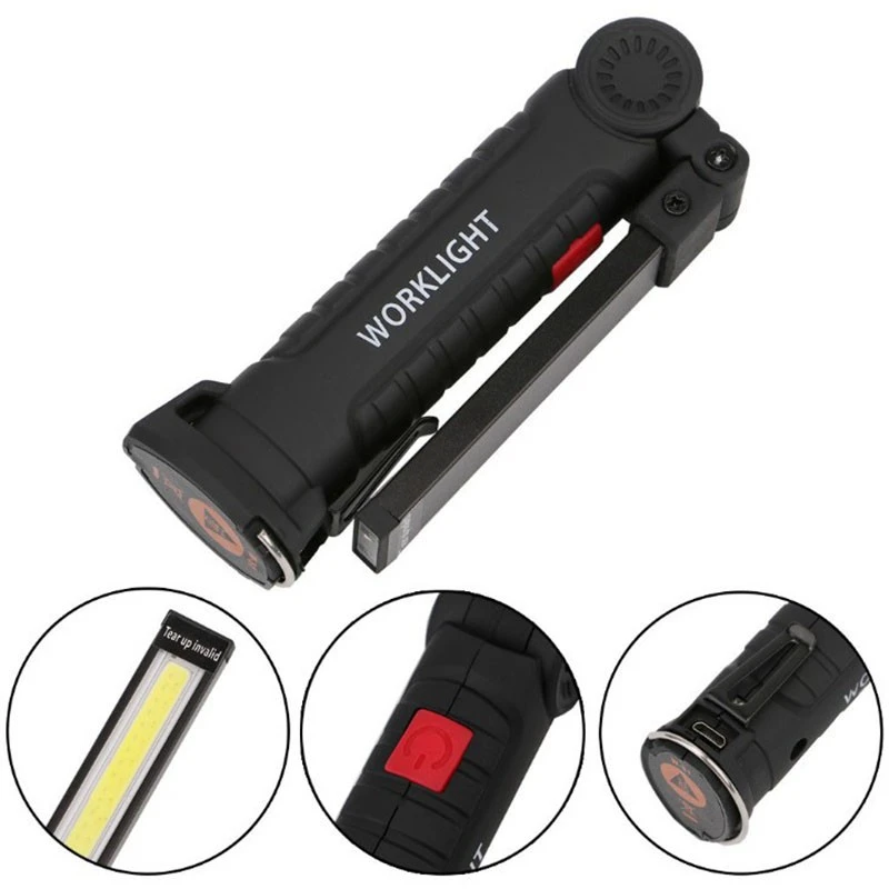 LED Portable USB Magnet Rechargeable 5 Modes Light Tube Outdoor Camping Lamp Cb
