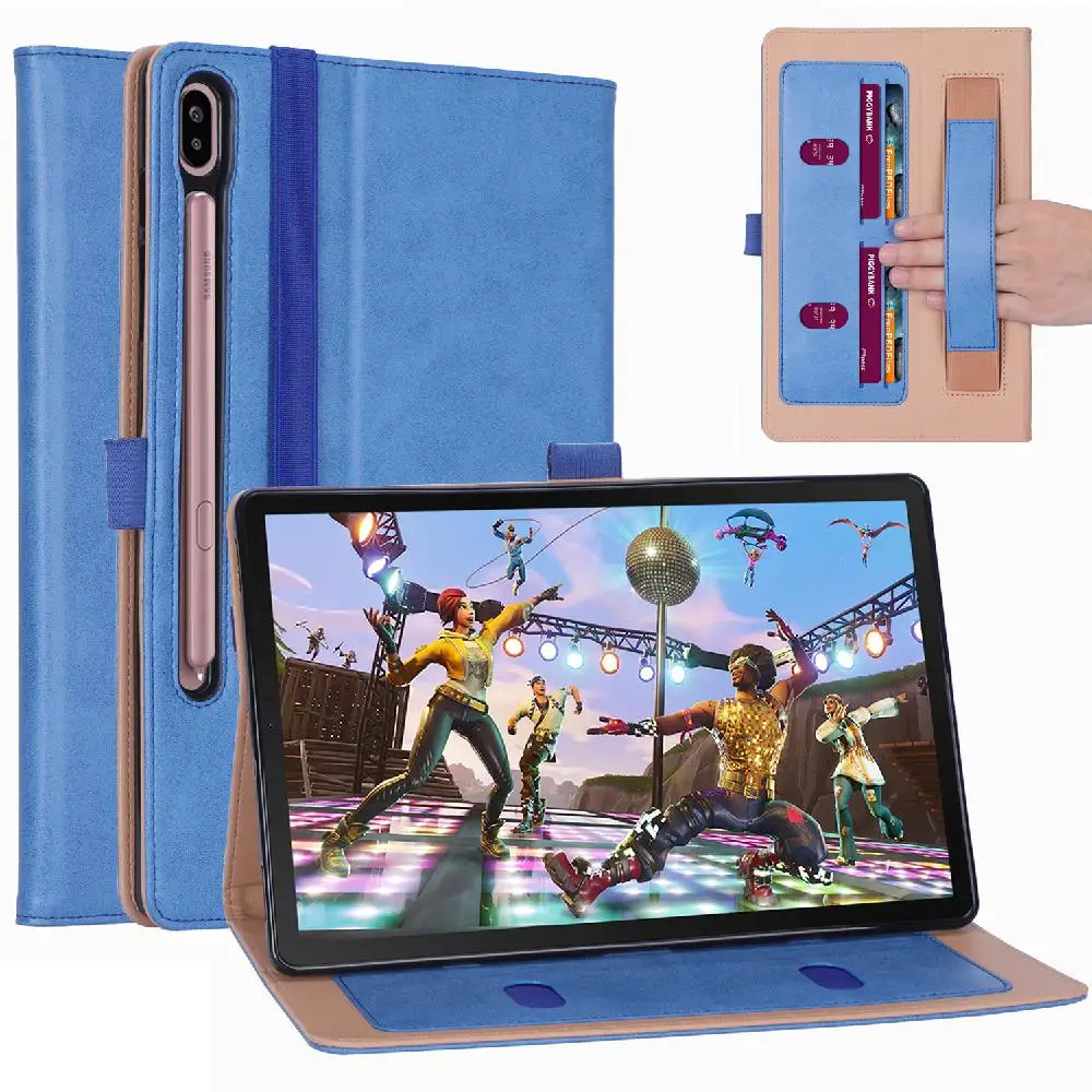 Защитный чехол для планшета в стиле ретро из искусственной кожи для samsung Tab S6 T860 T865 с отделением для карт и функцией сна