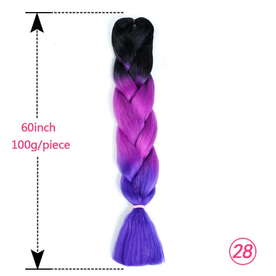 AOSI длинные Омбре Джамбо синтетические плетеные волосы Джамбо косы крючком розовый синий серый волосы для наращивания африканская вязка - Цвет: #10