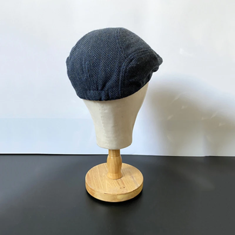 men's black beret hat Wool Newsboy Cap Men blue Herringbone Berets Women Men British Painters Hat Soft  Autumn Winter hats Octagonal Cap BLM382 mens fleece beret