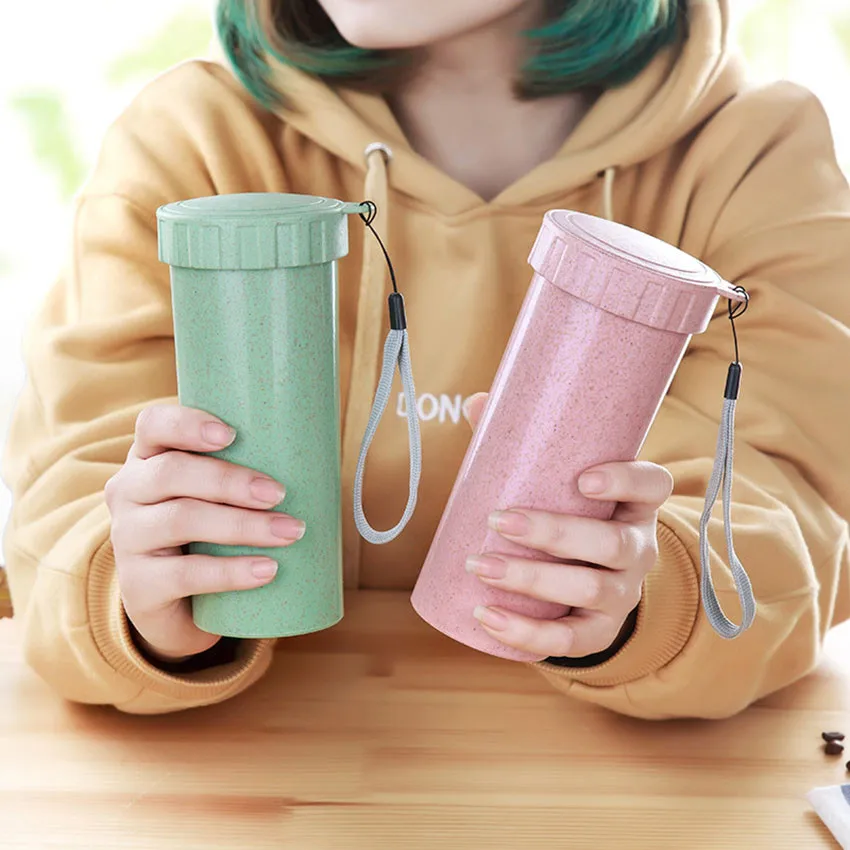 

Wheat Straw Cup HOT Travel Mug Office Coffee Tea Water Bottle Cups Straw Wheat Plastlc Cup High Quality Water Bottles