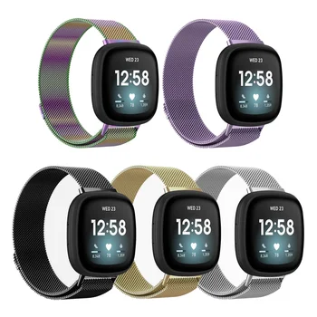 WristBand For Fitbit Versa 3/Fitbit Sense Smart Watch Stainless Steel Mesh Band Replacement Strap for Fitbit Versa 3 Bracelet for fitbit versa wrist band replacement stainless steel bracelet band metal smart watch band strap luxury for fitbit versa lite