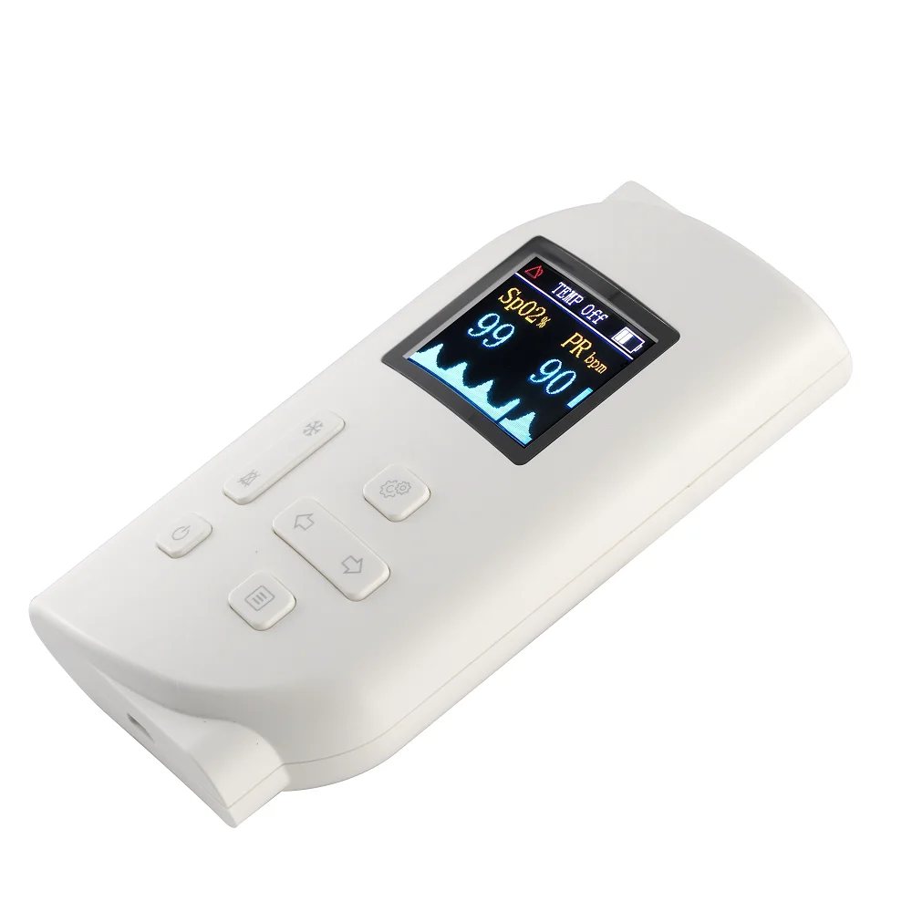 Handheld OLED Screen Pulse Oximeter Oximeter Pulse with SPO2 ， PR，Temp