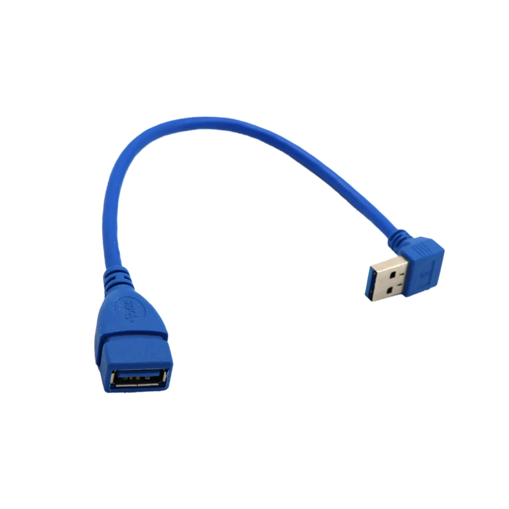 USB3.0 Type-A Male Down Angled To USB 3.0 A Female Extension Cable Cord
