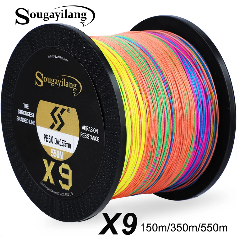 Рыболовная леска Sougayilang Полиэтиленовая многонитевая прочная X9 9 нитей 150/350/550 м 17 97