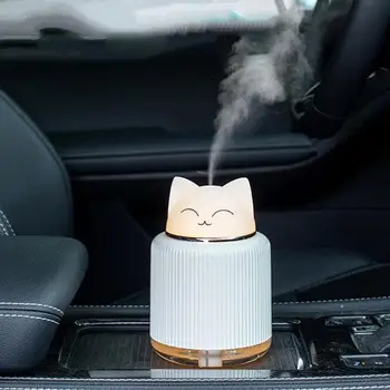 

300ml Cat Shape USB Night Light Fan Air Humidifier Aroma Diffuser Ultrasonic Air Purifier Mist Maker for Office Home Car