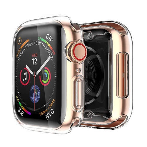 for Apple Watch Case 44mm/40mm 42mm/38mm Accessories soft All-around TPU bumper Screen Protector iWatch Series SE 3 4 5 6