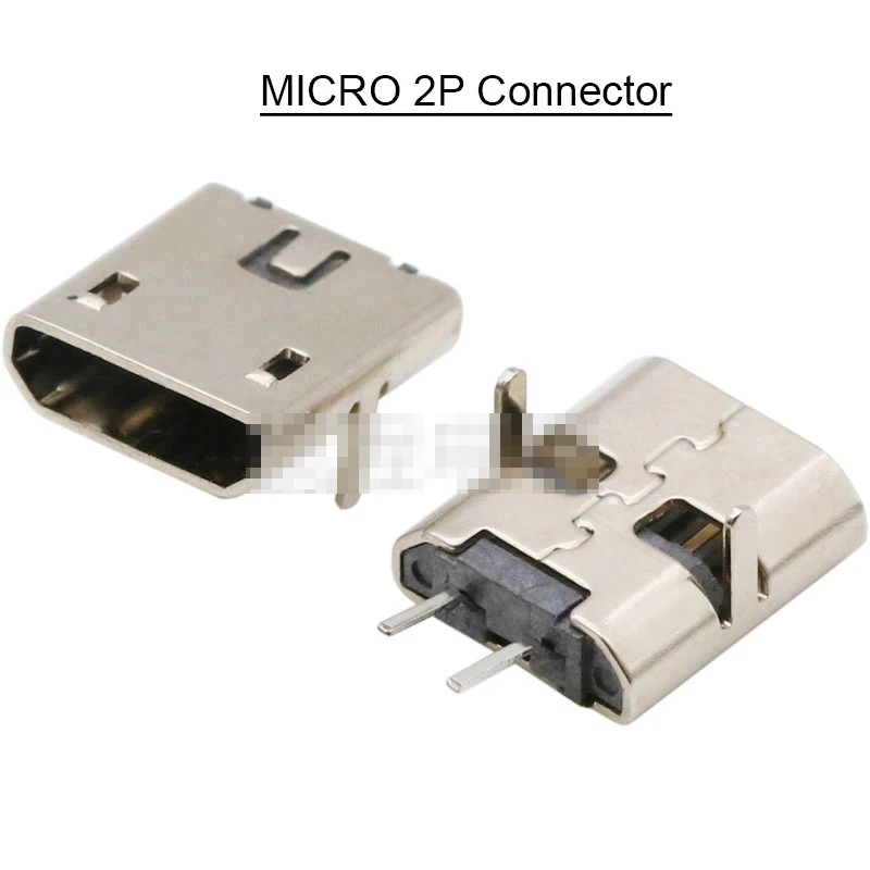 10 Pz/Set Micro Usb 2 Pin Connettore Presa 90/180 ° Jack Connettori Usb Set Per Mp3 Lenovo Huawei Samsung Smd Dip Socket