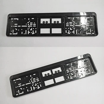 

1 Set Stainless Steel Car License Plate Frame Number Plate Holder With 8 Security Pins European German Russian 8K Premium