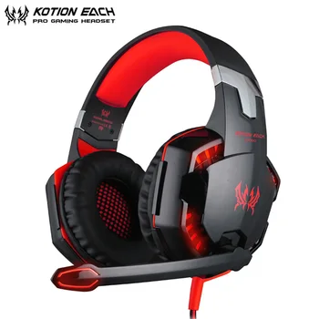 

KOTION EACH G2000 Gaming Headset casque Wired PC Gamer Stereo Noise Cancelling Headphones with Microphone / LED Light
