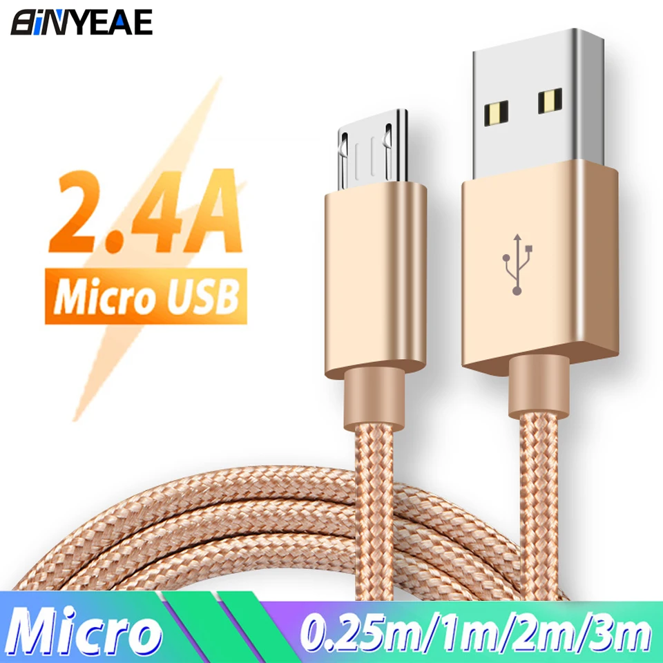 Кабель Micro USB для быстрой зарядки Samsung Galaxy A3 A5 A7 2016 J3 J5 J7 A6 2018 зарядный usb кабель Kabel 1