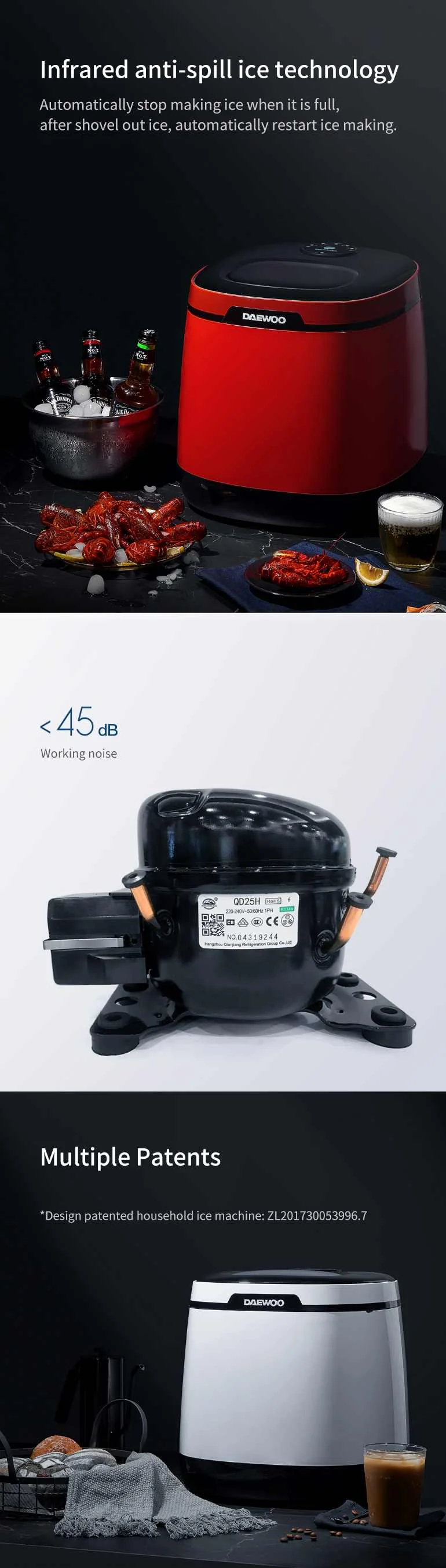 YOUPIN DAEWOO DYZB-A10 быстро льдогенератор Мультифункциональный Интеллектуальный прикоснуться к экономии энергии