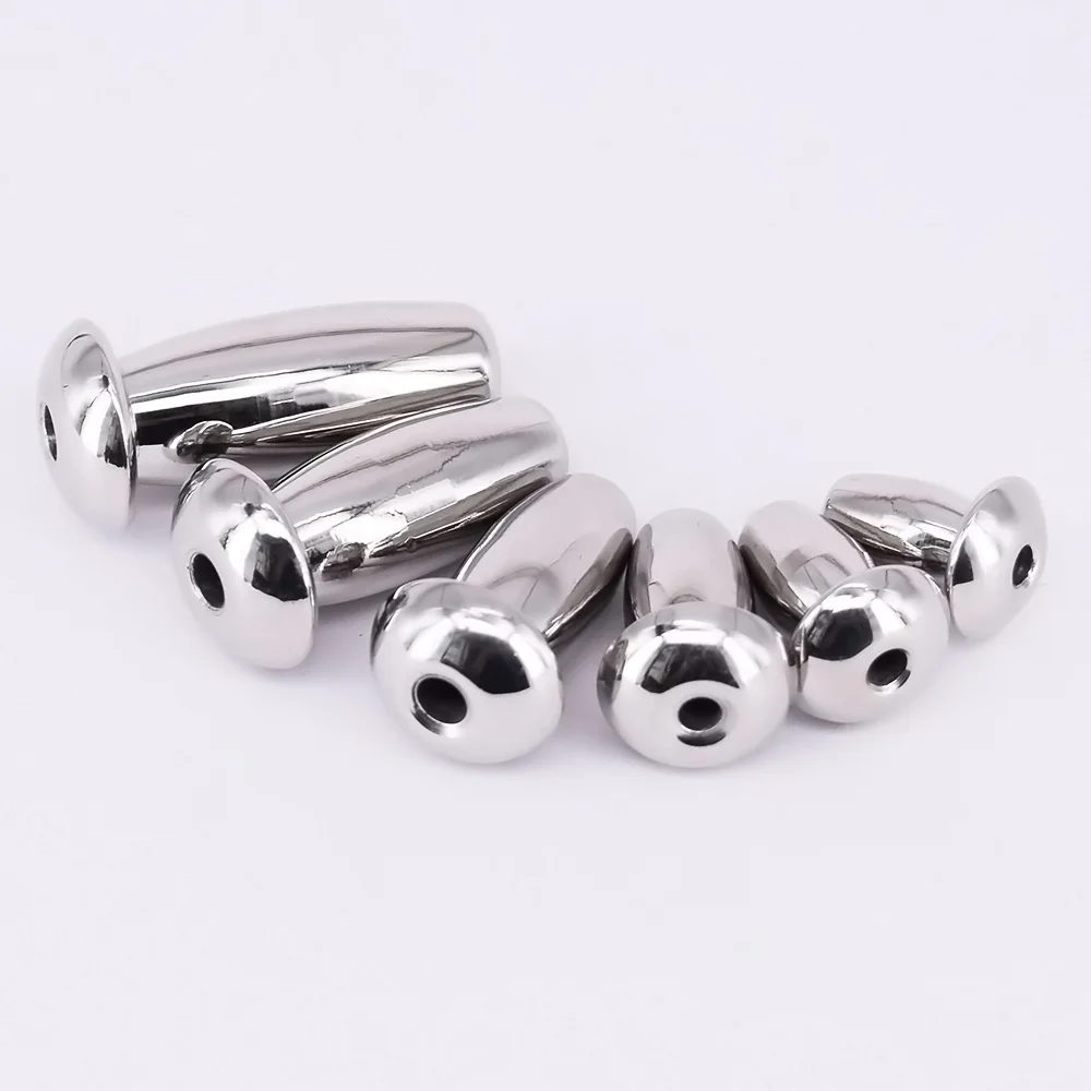 Stainless Steel Penis Plug Tube Urethral Stretcher Catheter Dilator Urethral Sounds Through Hole Sex Toys 8/9/10/11/12/13mm