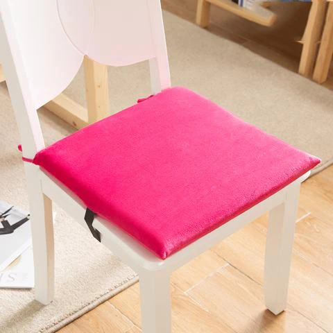 rose red Подушка сиденья Подушка для компьютерного кресла обеденный стул Подушка для офисного стула жемчужная хлопковая Подушка сиденья 45cmX45 квадратная площадка - Цвет: rose red
