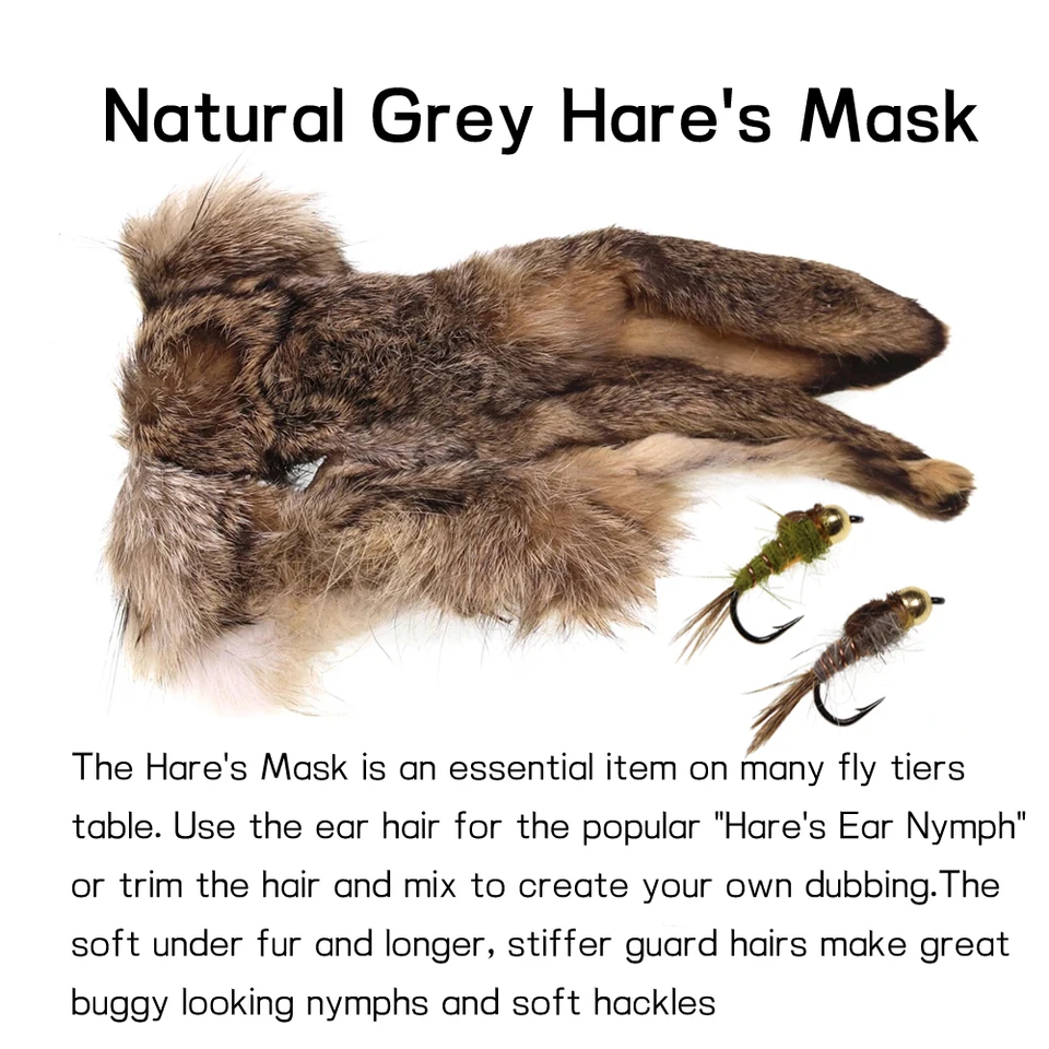 Vtwins Pesca Mosca Legatura Materiale Lepre Maschera Orecchio Di Lepre - Foto 2